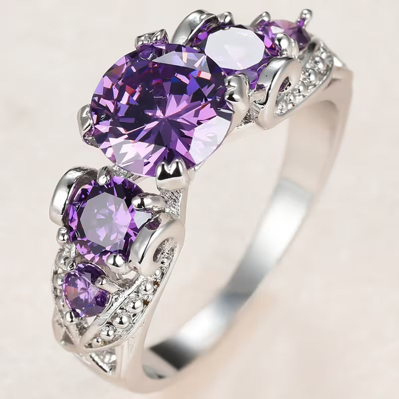 Vintage Amethyst Ring (Silver)