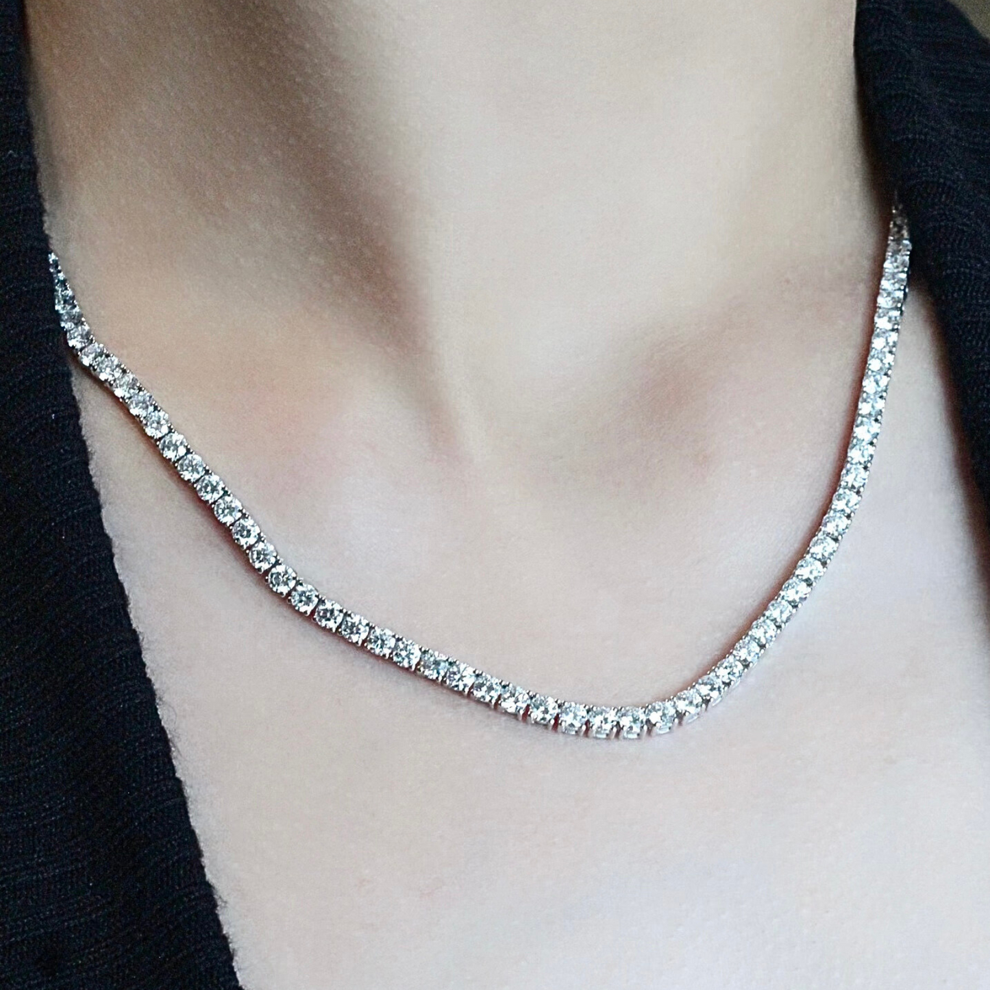 Tennis Necklace (Gold)