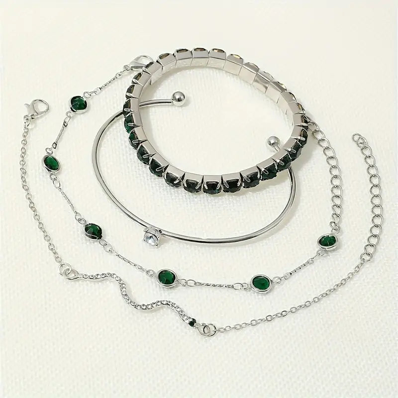 Johanna Emerald Bracelet Set