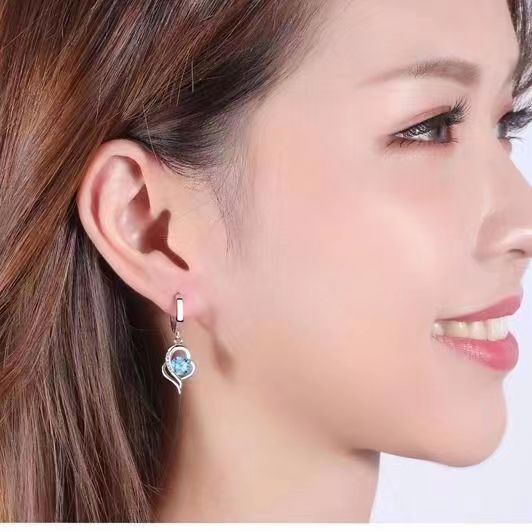 Eclipse Heart Drop Earrings
