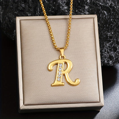 Crystal Accent Initial Necklace