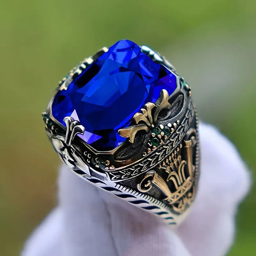 Vintage Sapphire Ring (Silver)