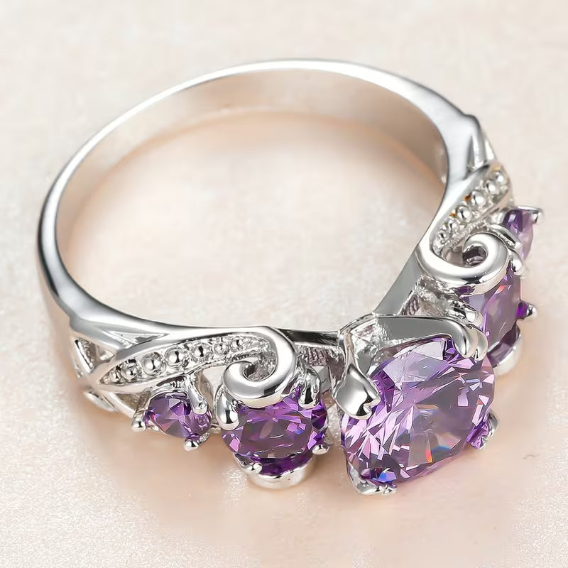 Vintage Amethyst Ring (Silver)