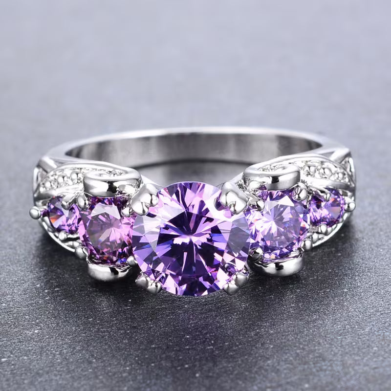 Vintage Amethyst Ring (Silver)