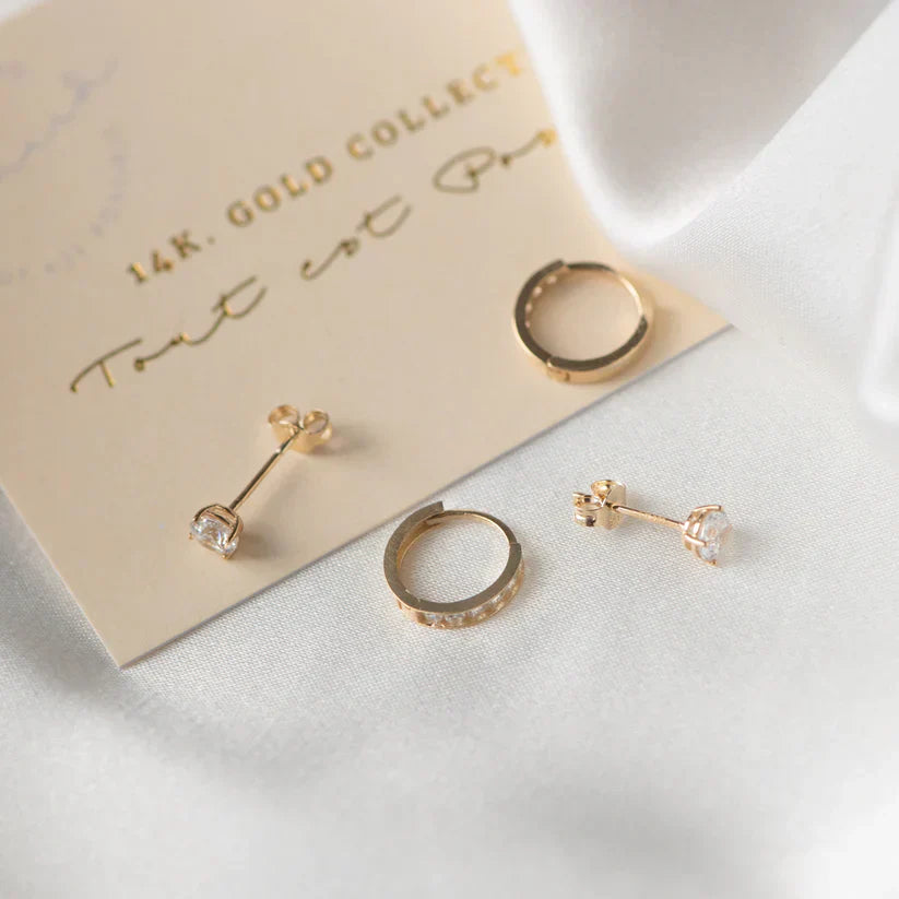 Dara Brilliant Stone Earrings Set