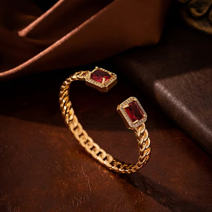 Veloria Ruby Open Bracelet