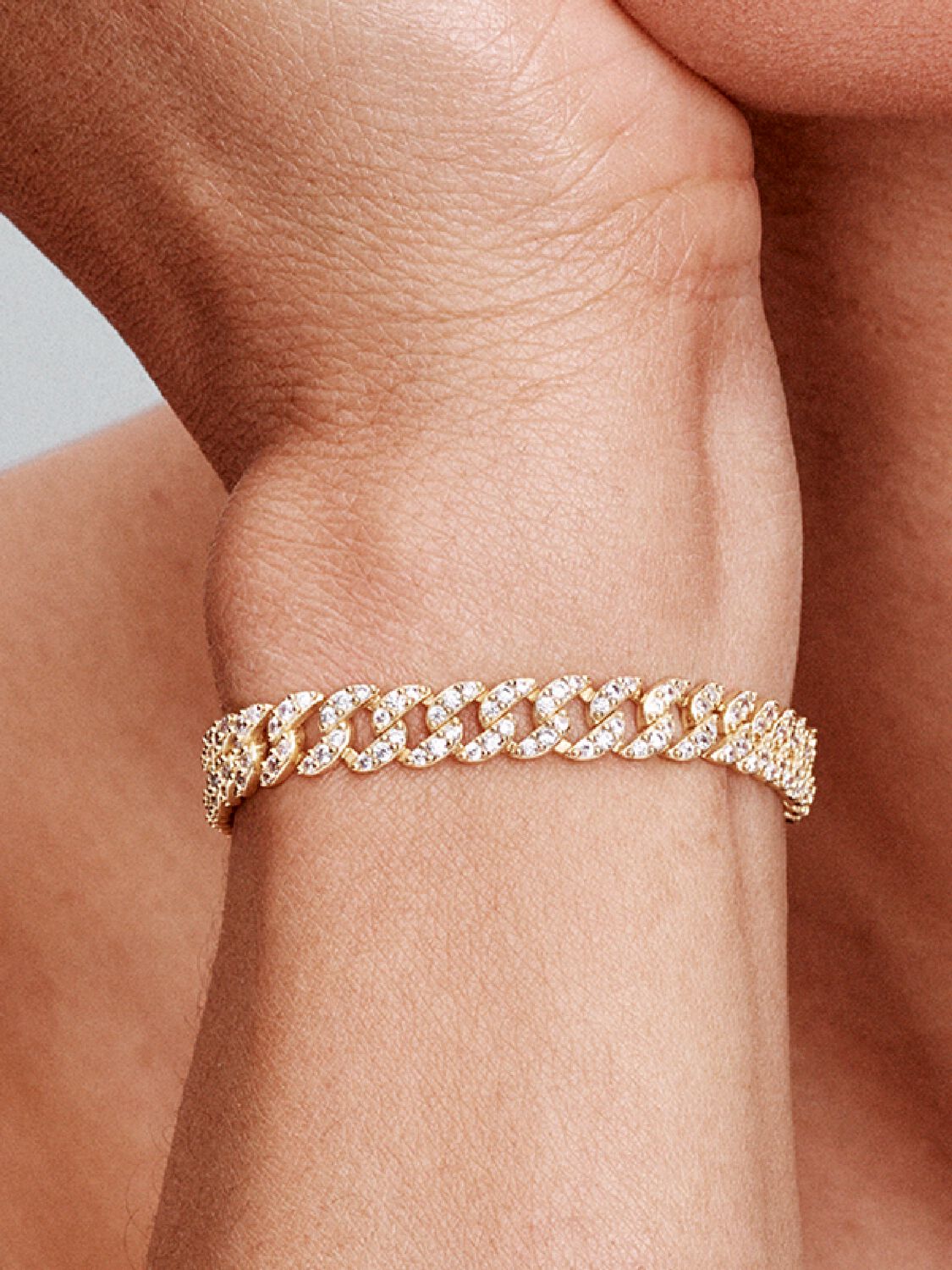 Pulsera Pavé Cuban | Oro