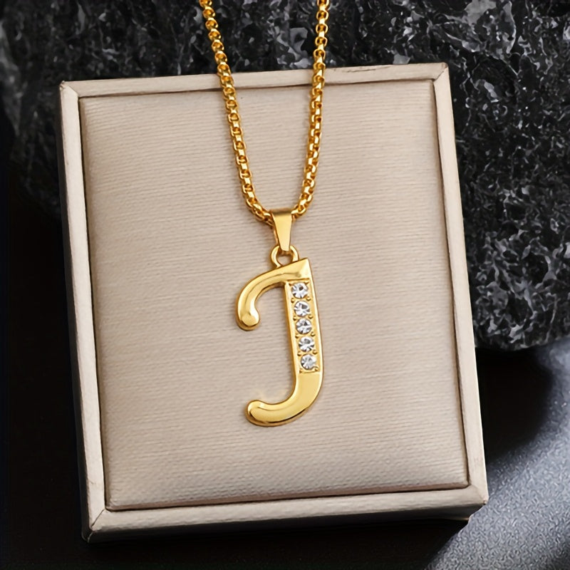 Crystal Accent Initial Necklace