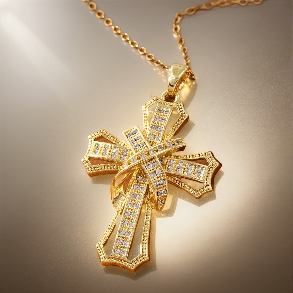 Radiant Cross Pendant Necklace