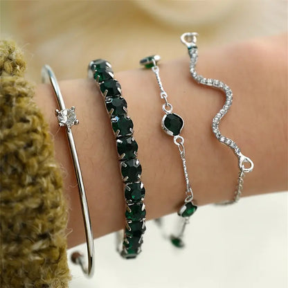 Johanna Emerald Bracelet Set