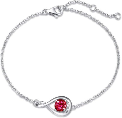 Ruby Infinity Bracelet