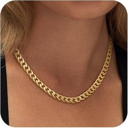 Chunky Cuban Link Necklace (Gold)