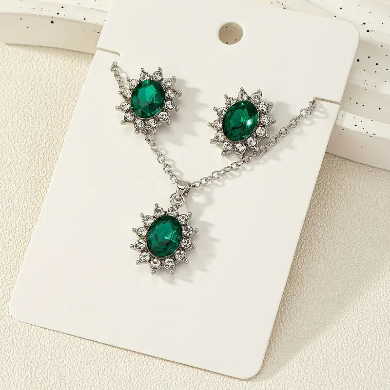 Katya Emerald Jewelry Set