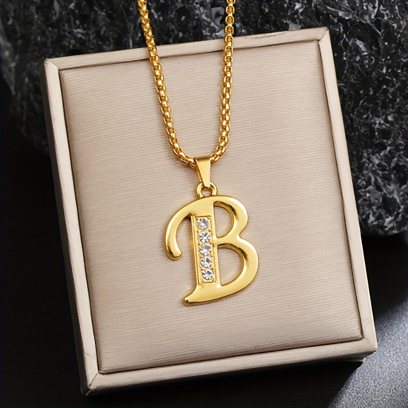 Crystal Accent Initial Necklace