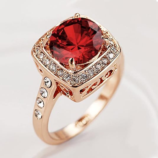 Ruby Halo Statement Ring