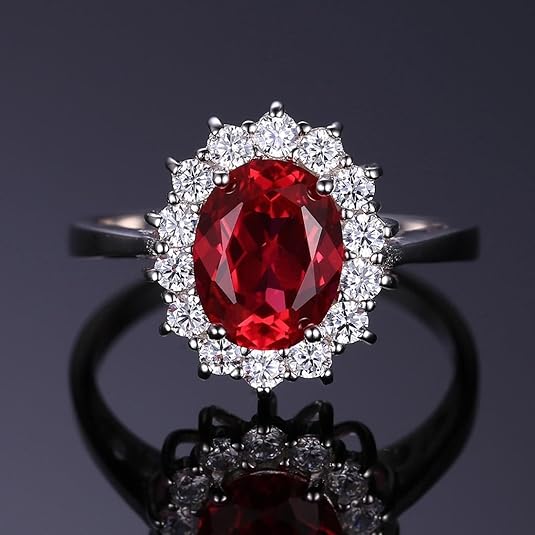 Classic Ruby Halo Ring