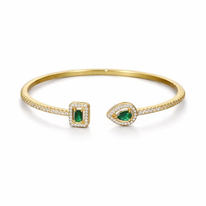 Clara Emerald Open Bracelet