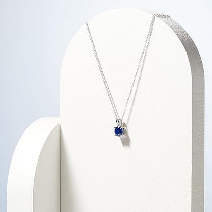 Round Cut Sapphire Necklace