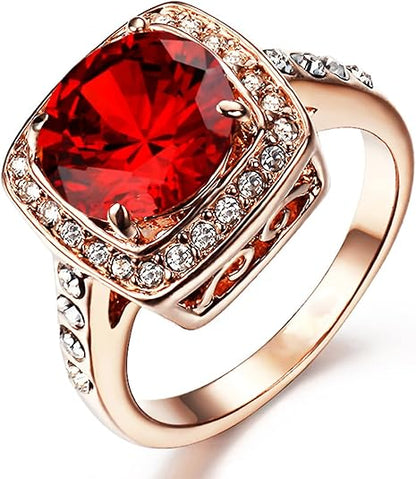 Ruby Halo Statement Ring
