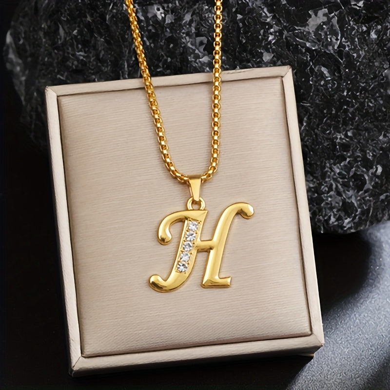 Crystal Accent Initial Necklace