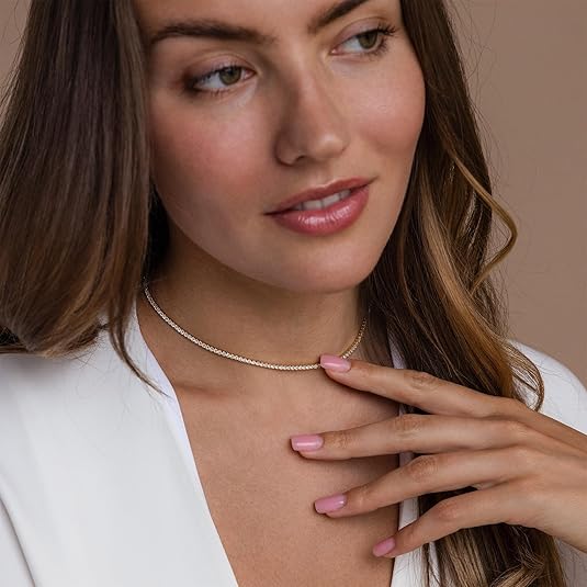 Tennis Necklace (Gold)