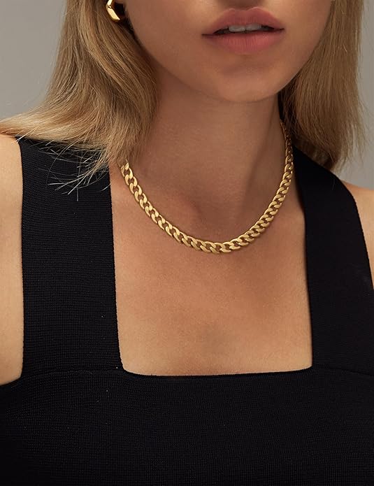 Chunky Cuban Link Necklace (Gold)