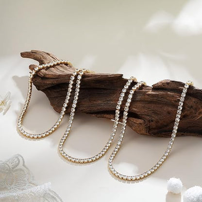 Tennis Necklace (Gold)