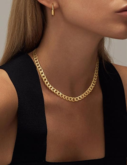 Chunky Cuban Link Necklace (Gold)