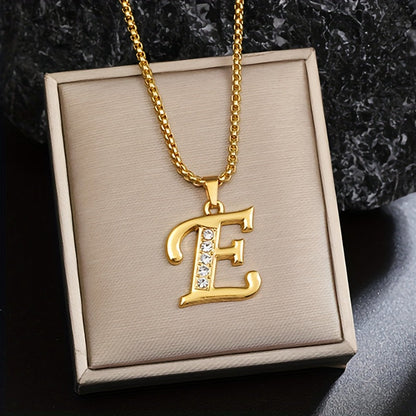 Crystal Accent Initial Necklace