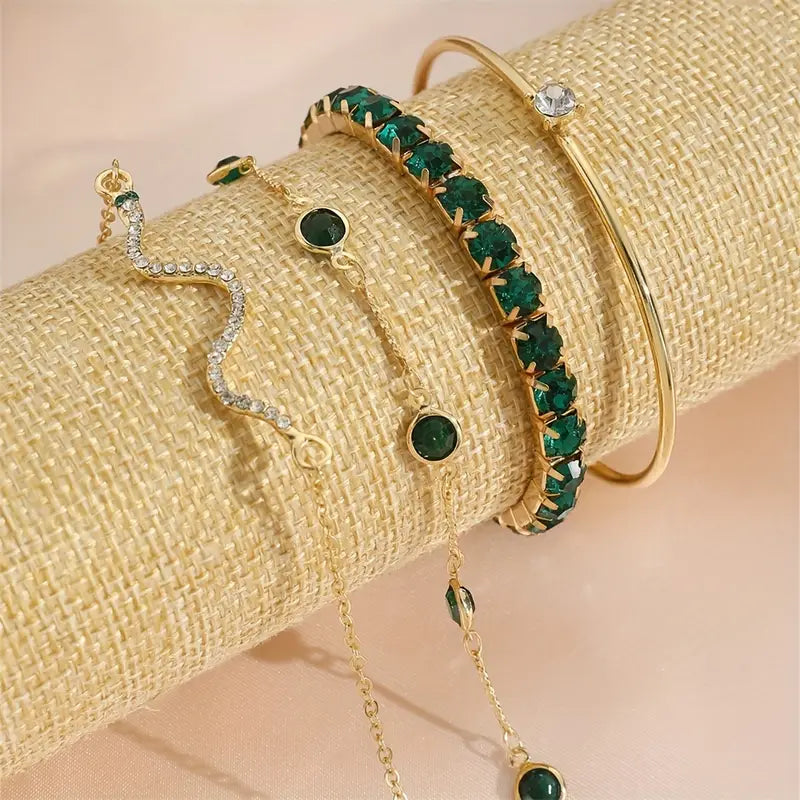Johanna Emerald Bracelet Set