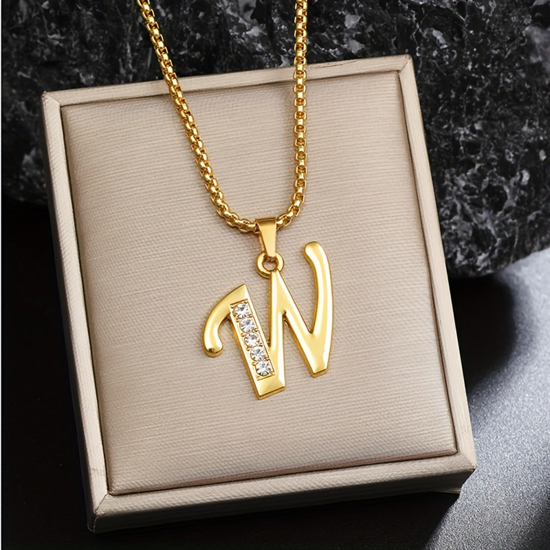 Crystal Accent Initial Necklace