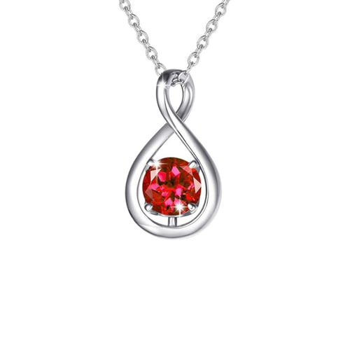 Ruby Infinity Pendant Necklace