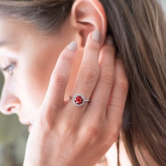 Crimson Glow Promise Ring