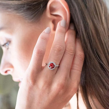Crimson Glow Promise Ring