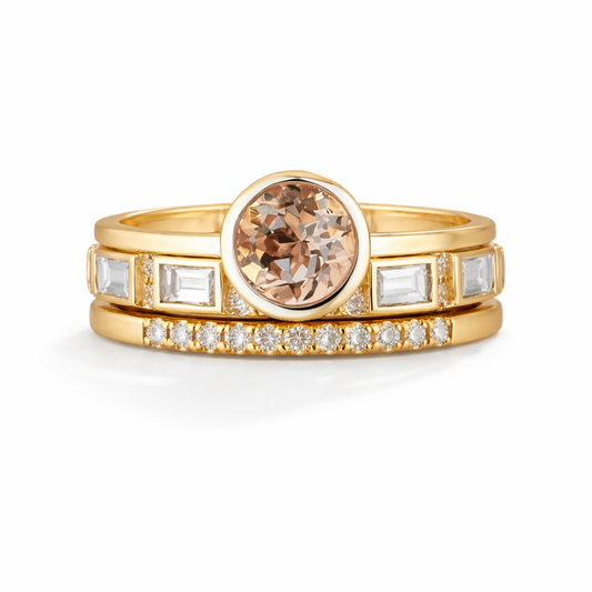 Golden Crystal Ring