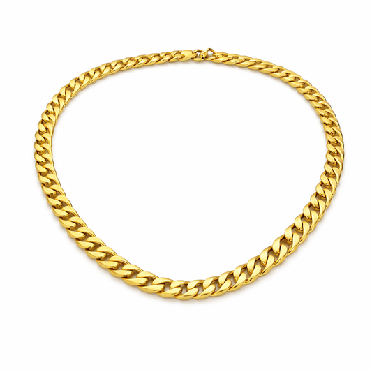 Chunky Cuban Link Necklace (Gold)