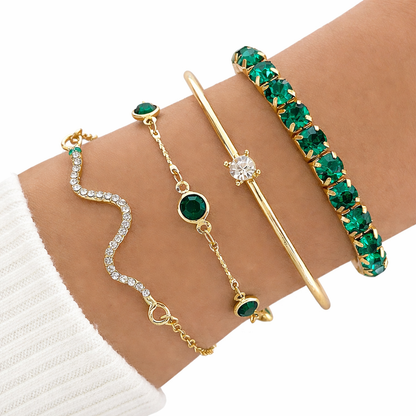 Johanna Emerald Bracelet Set