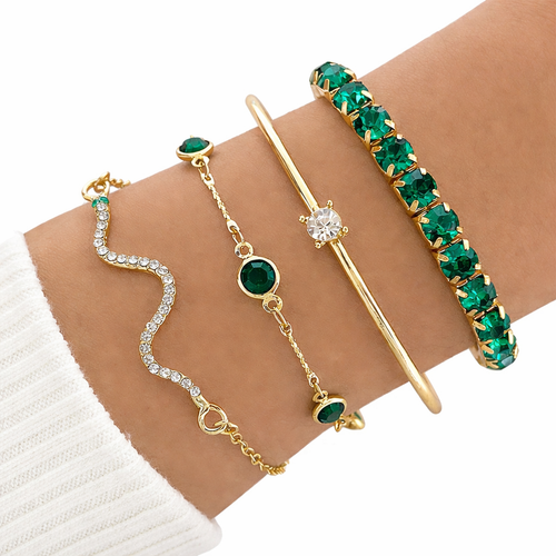 Johanna Emerald Bracelet Set