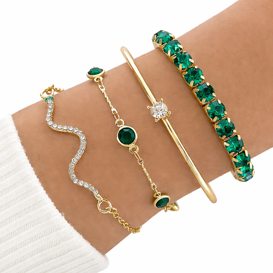 Johanna Emerald Bracelet Set