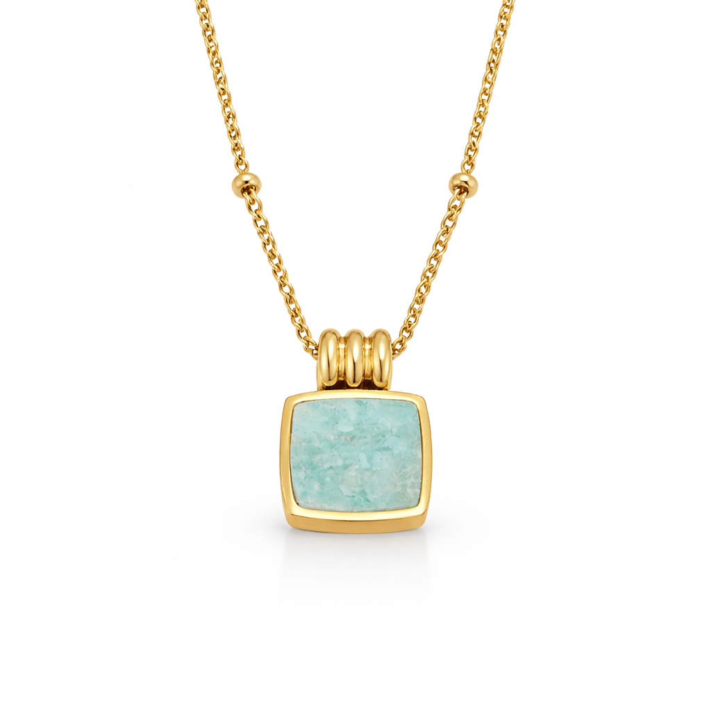 Astoria Green Stone Pendant Necklace