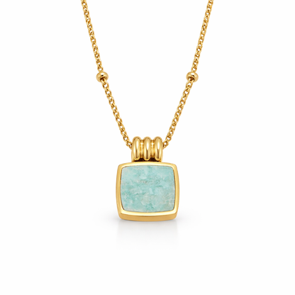 Astoria Green Stone Pendant Necklace