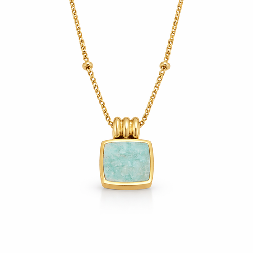 Astoria Green Stone Pendant Necklace