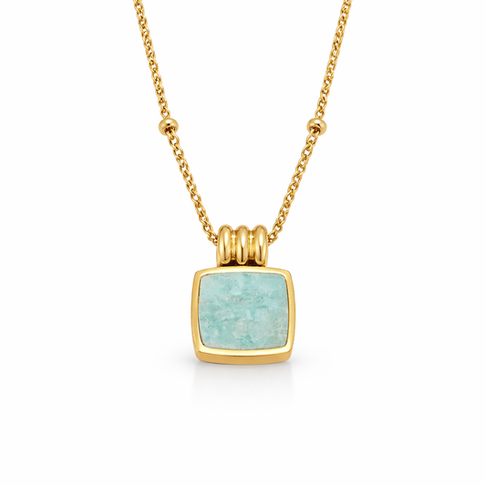 Astoria Green Stone Pendant Necklace