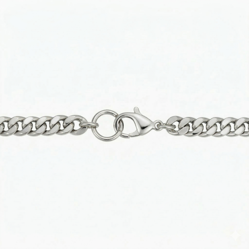 Estate Cuban Bracelet (White Gold)