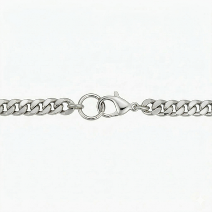 Estate Cuban Bracelet (White Gold)