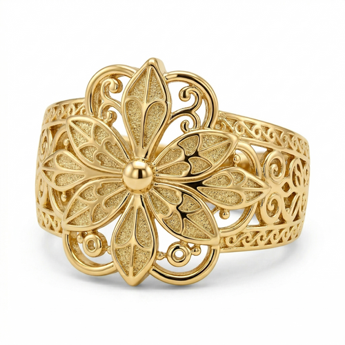 Vintage Inspired Flower Ring