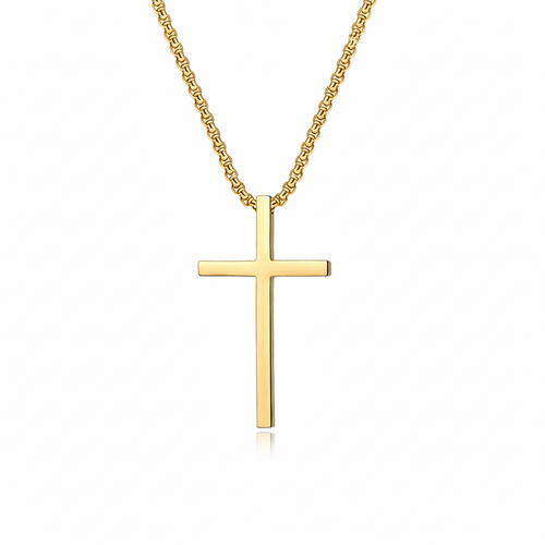 Bezel Cross Necklace