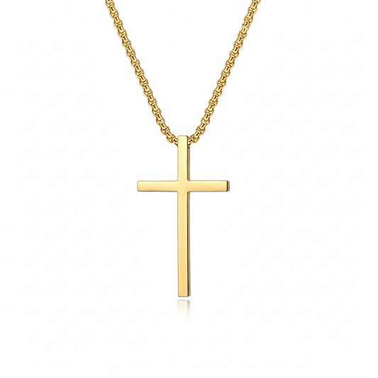 Bezel Cross Necklace