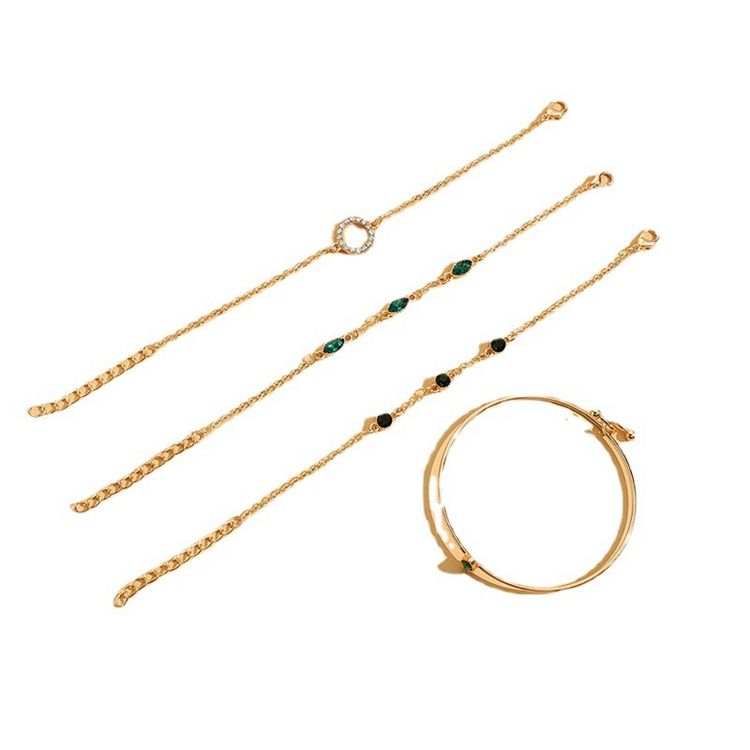 Marisa Emerald Bracelet Set