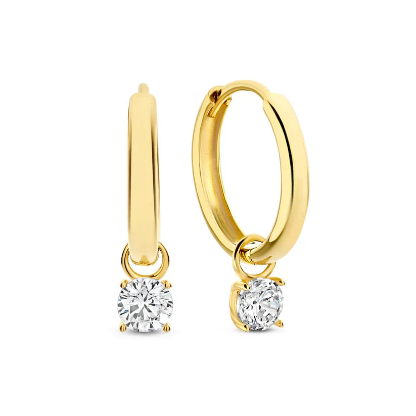 Moon Tear Stone Earrings Set